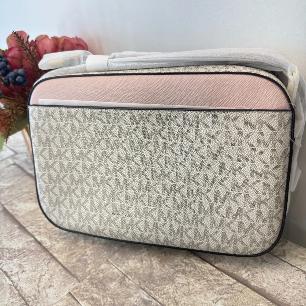 NWT MICHAEL KORS OUTLET Jet Set Large Logo Crossbody Bag